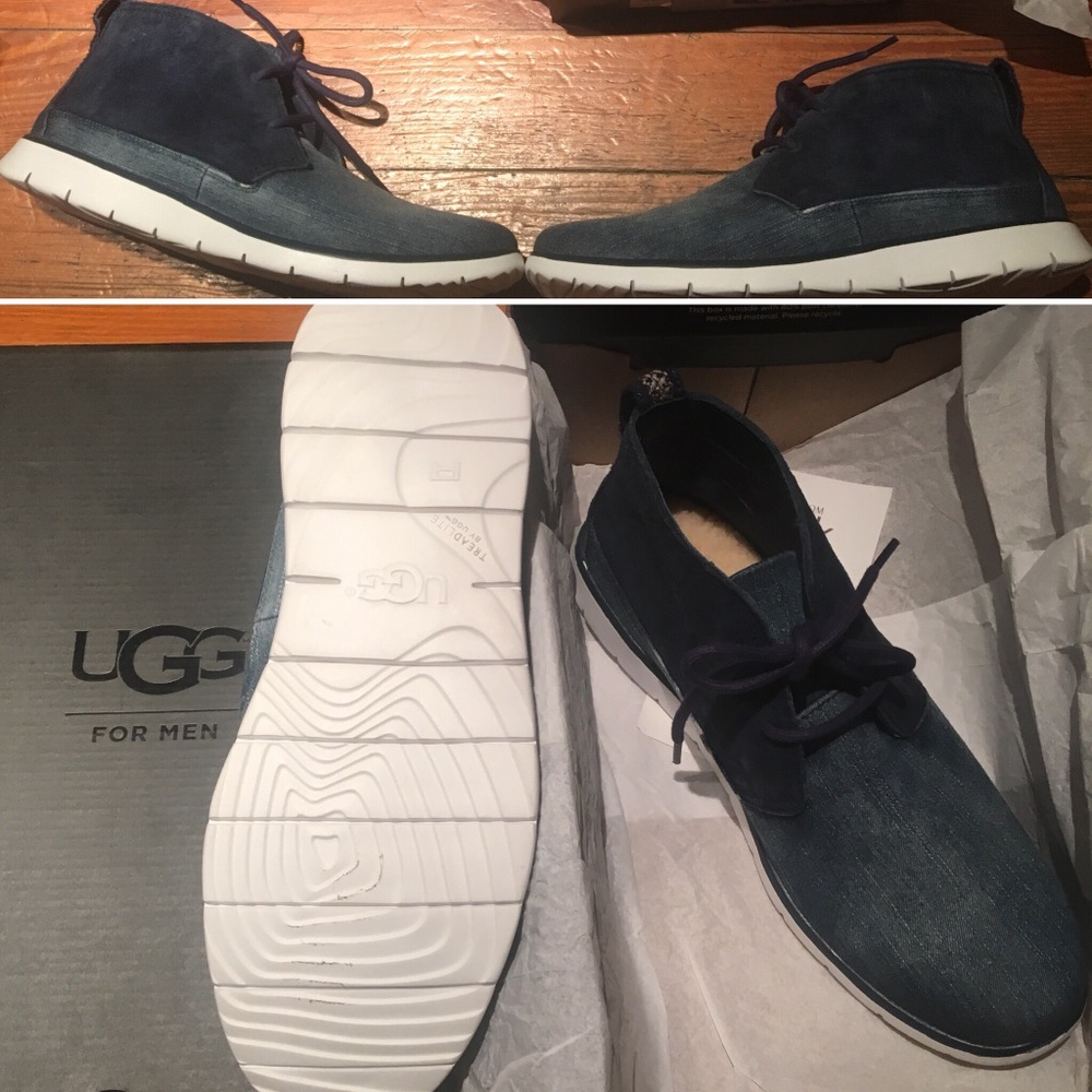 Like new UGG men’s size 10 ‘denim’ shoes - Picture 1 of 3